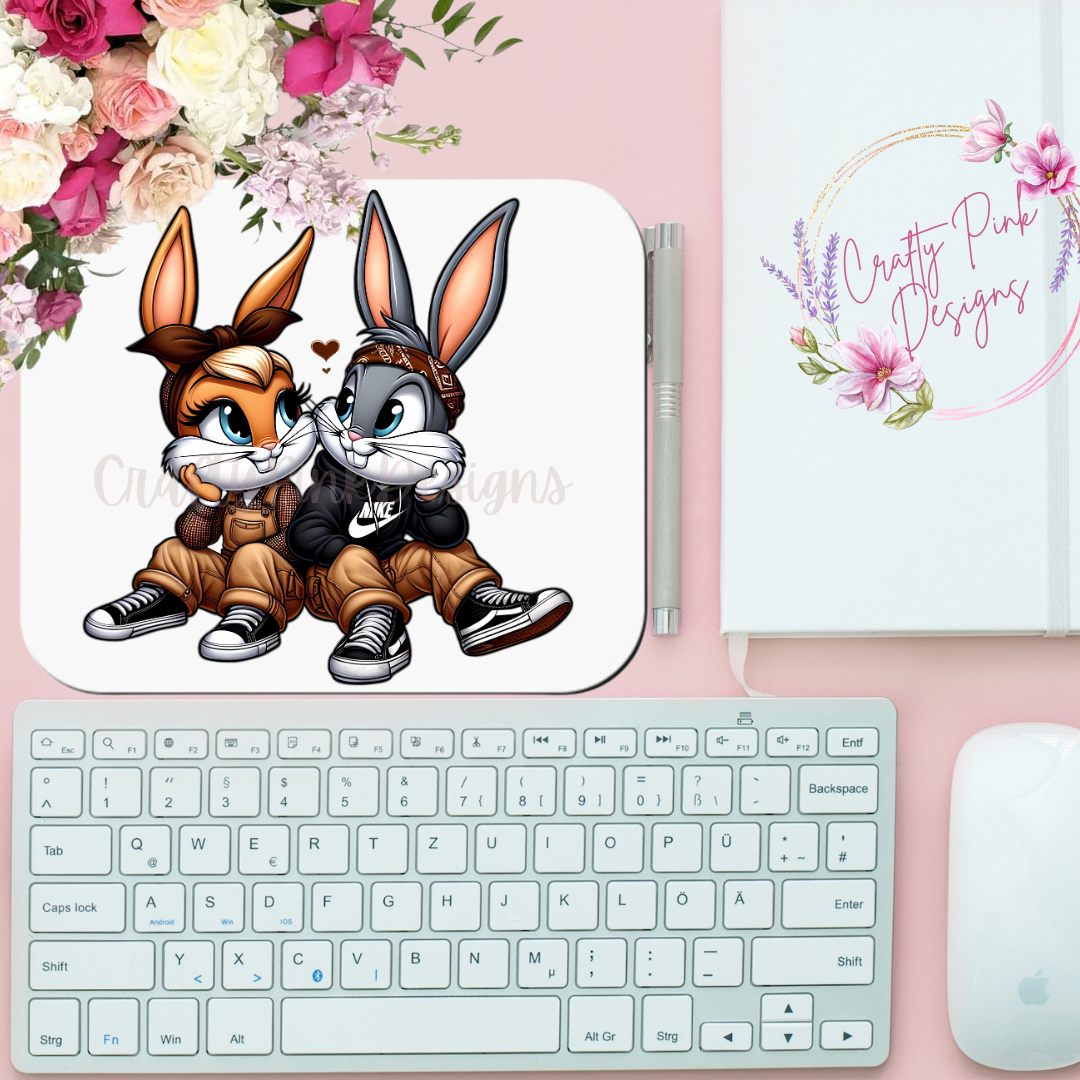 Bunny Love Magical Mouse Pad