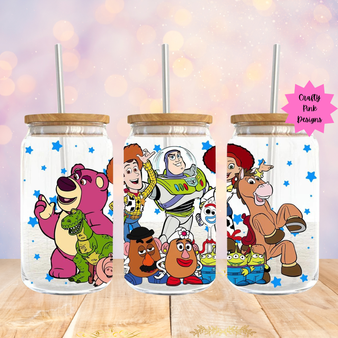 Toy Mayhem 16oz Glass Can