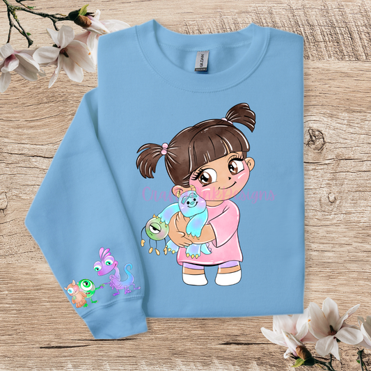 Monster Boo Crewneck Pullover Sweatshirt