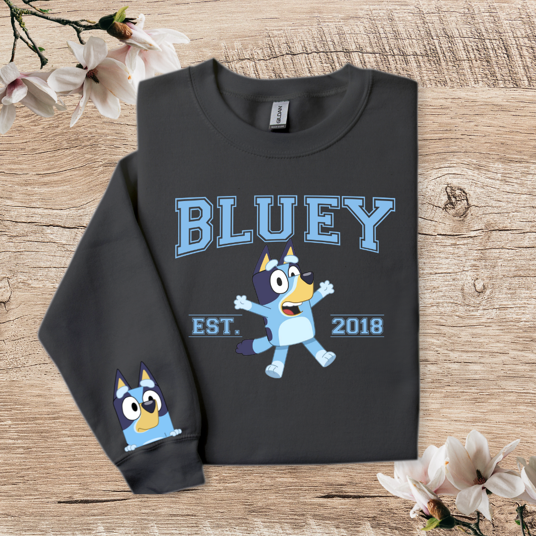 Bluey Est. 2018 Crewneck Pullover Sweatshirt