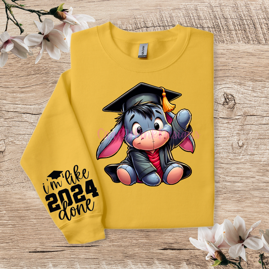 Eeyore Grad Crewneck Pullover Sweatshirt