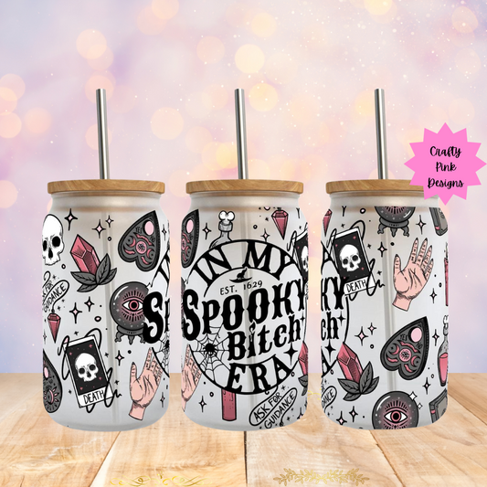 Spooky Bish Era 16oz Glass Can