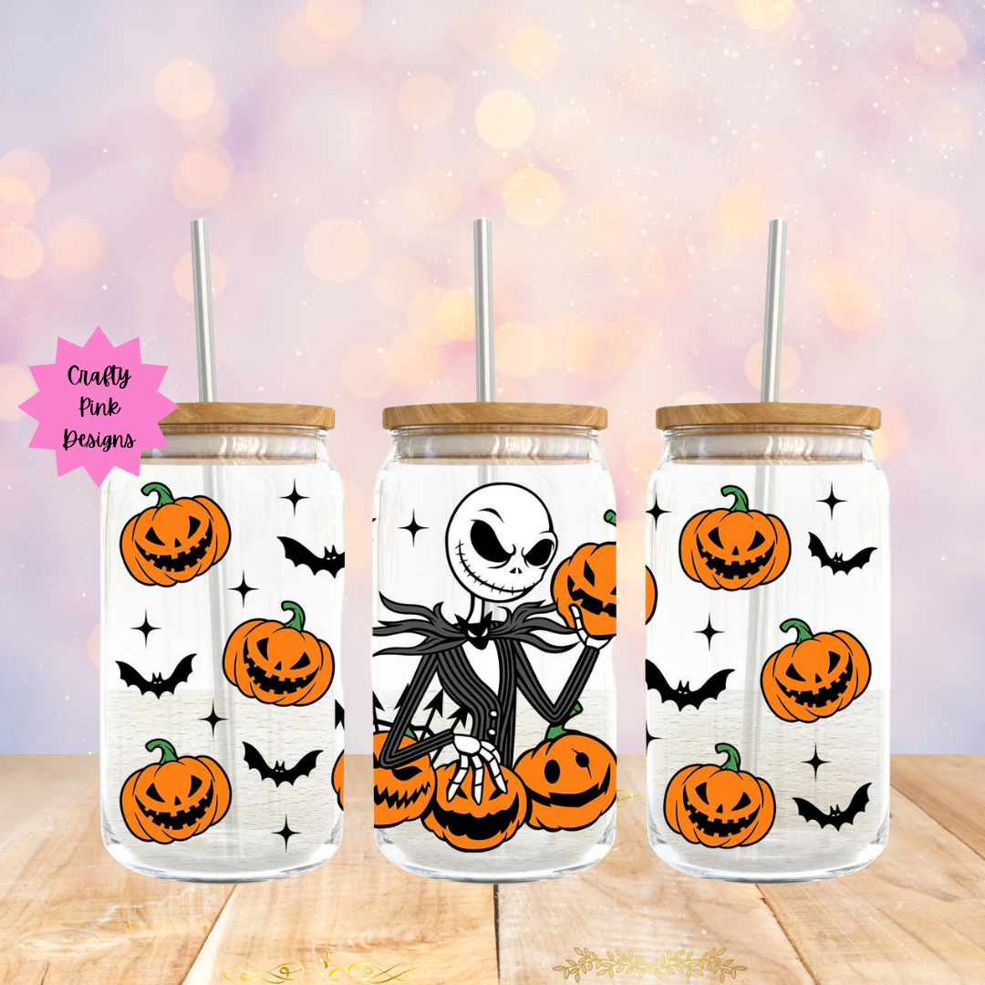 Pumpkin King 16oz Glass Can