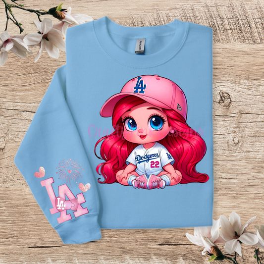 Baby Ariel Go Pink Crewneck Pullover Sweatshirt