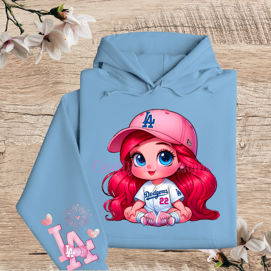 Baby Ariel Go Pink Pullover Hoodie