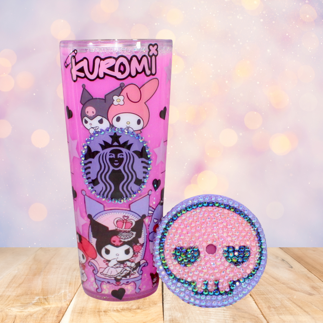 Kuromi Kat Snow Globe Tumbler