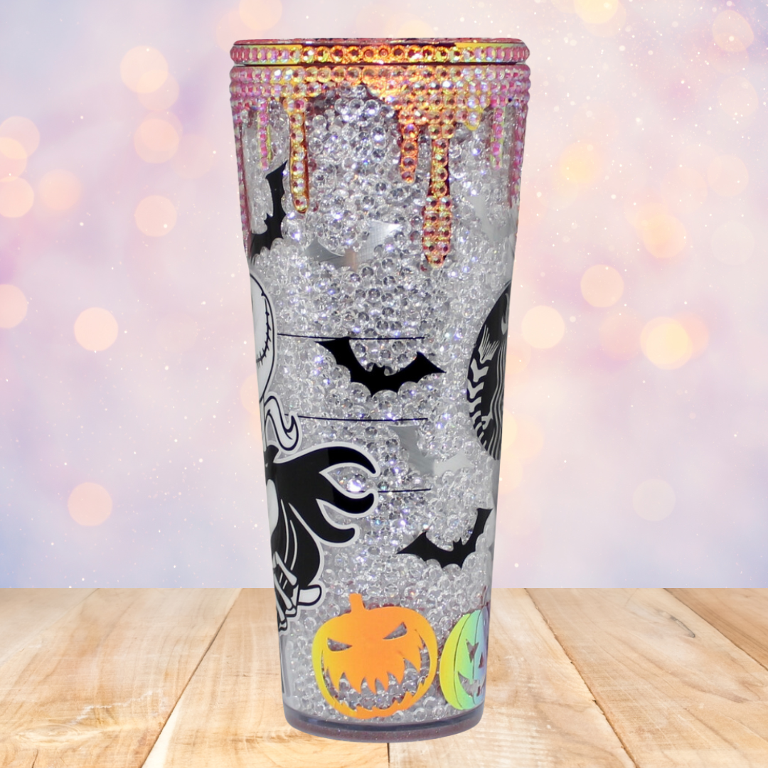 Gem Filled Jack Snow Globe Tumbler