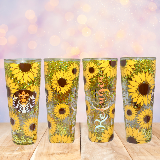 Sunflower Snow Globe Tumbler