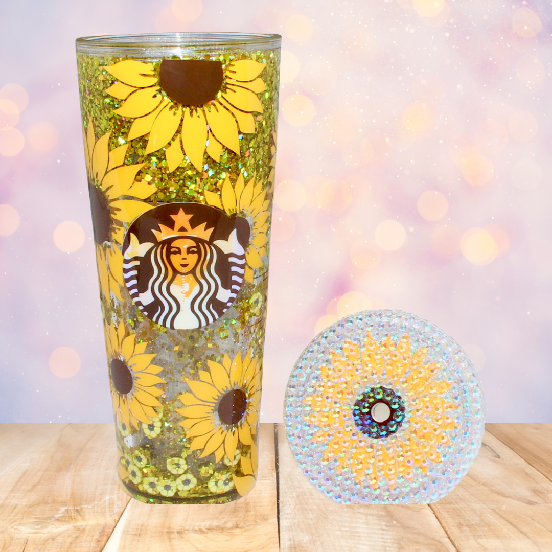 Sunflower Snow Globe Tumbler