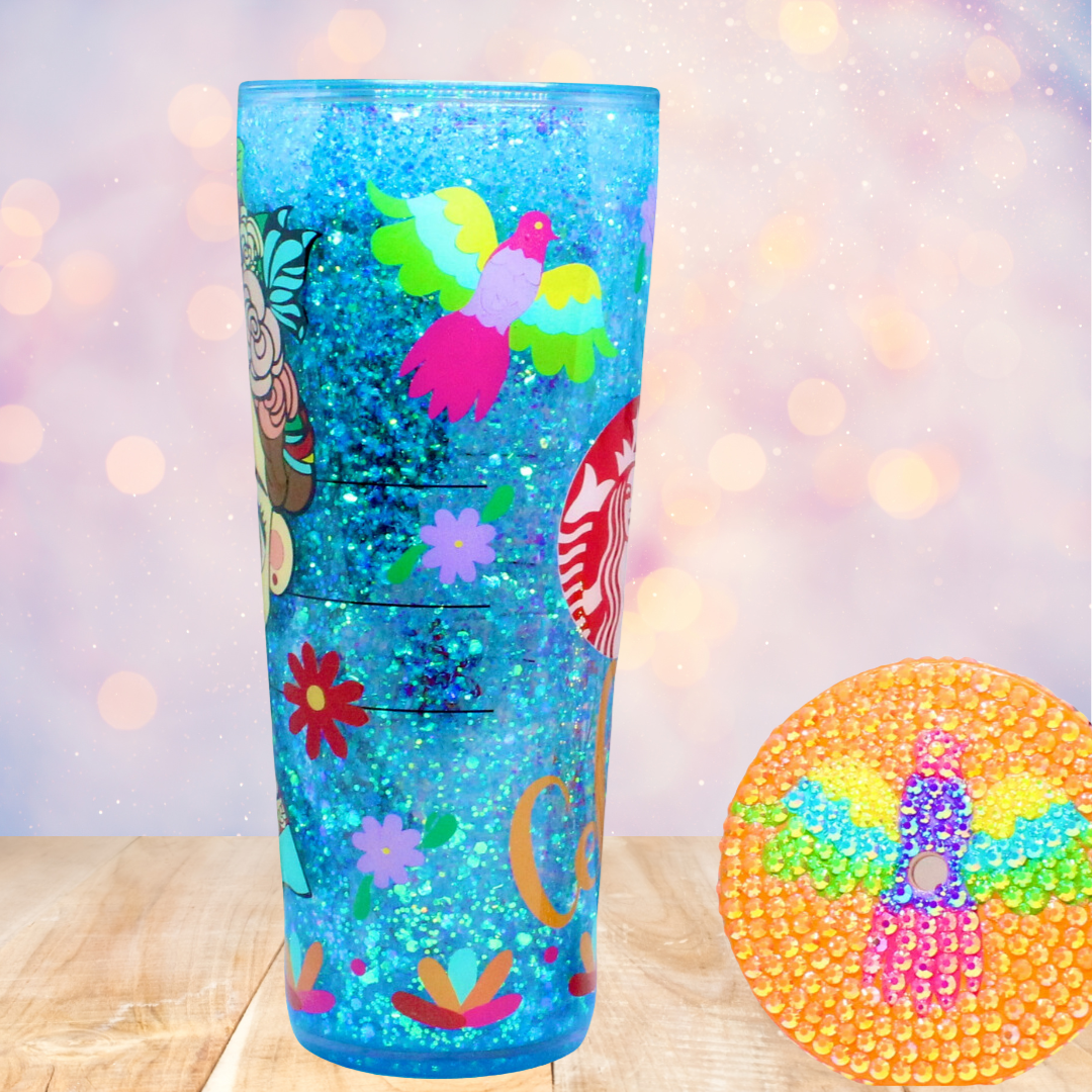 Vida Frida Snow Globe Tumbler