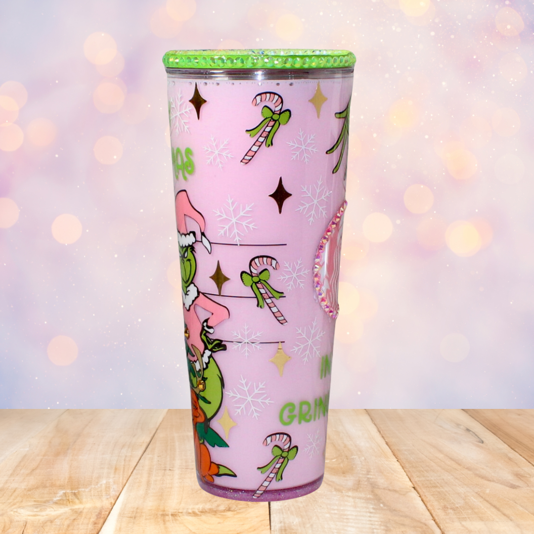 Pinkmas Snow Globe Tumbler