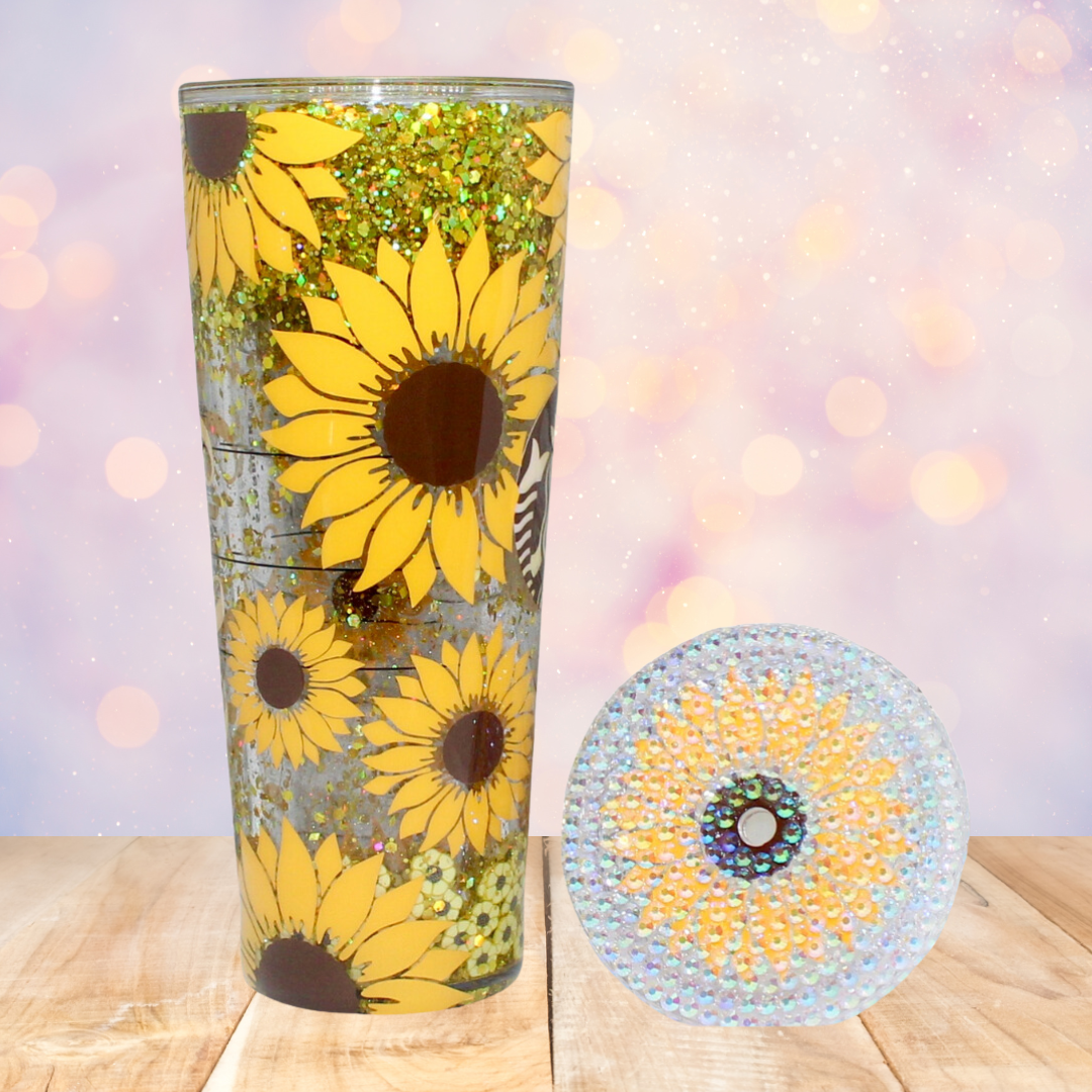 Sunflower Snow Globe Tumbler