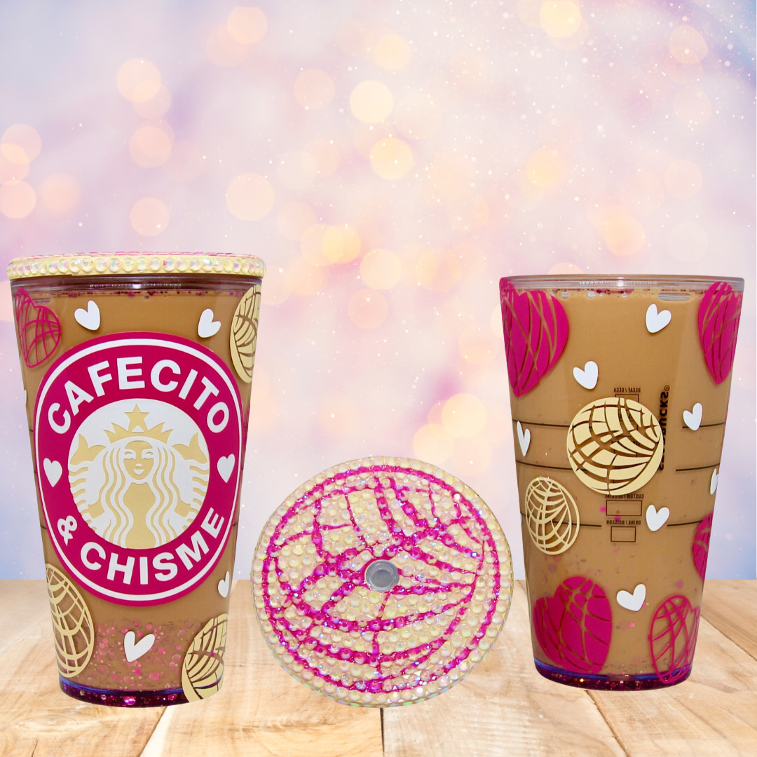 Cafecito Y Chisme Snow Globe Tumbler