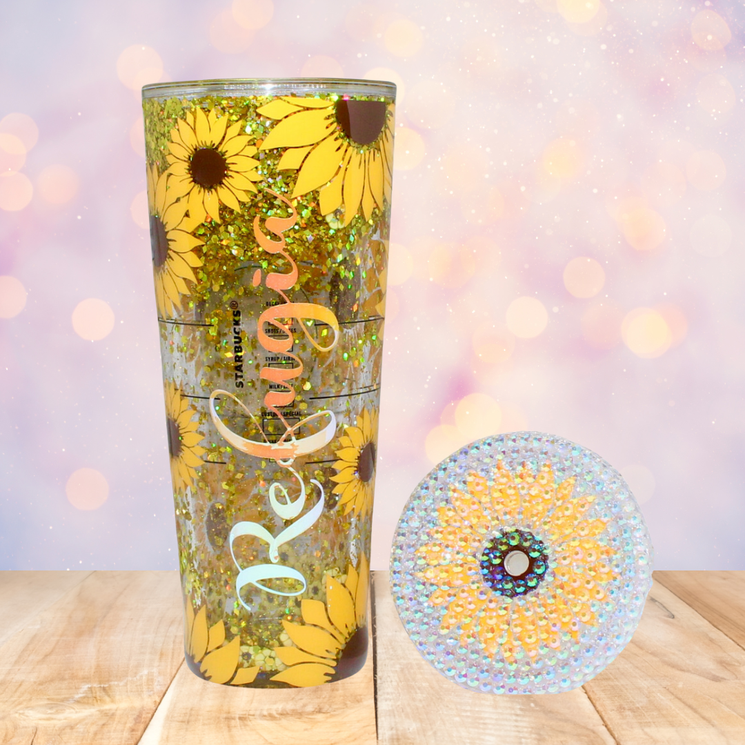 Sunflower Snow Globe Tumbler