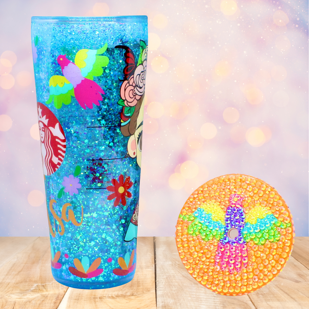 Vida Frida Snow Globe Tumbler