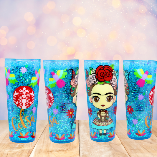 Vida Frida Snow Globe Tumbler