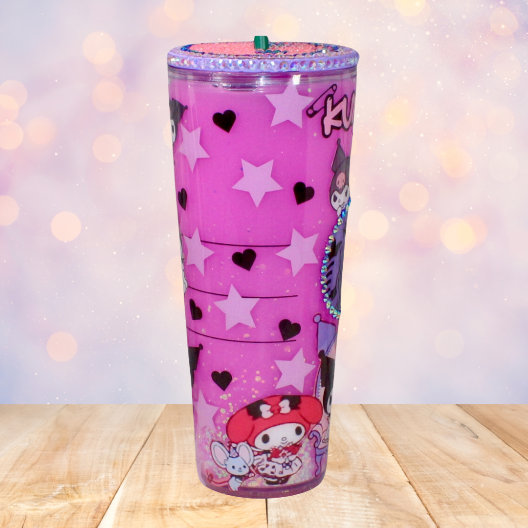 Kuromi Kat Snow Globe Tumbler