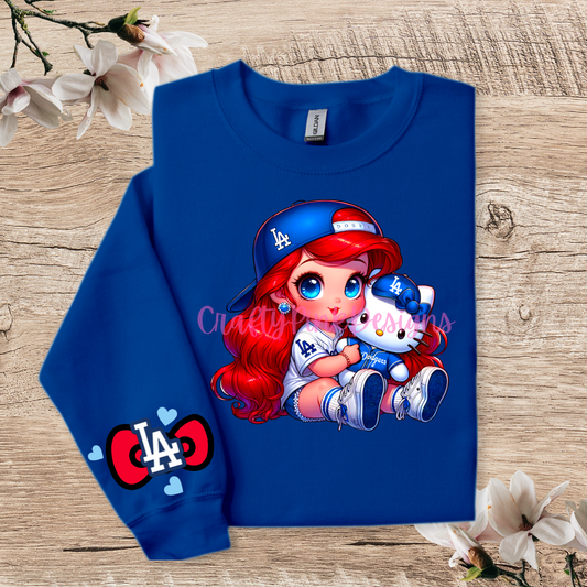 Baby Ariel Go Blue Crewneck Pullover Sweatshirt