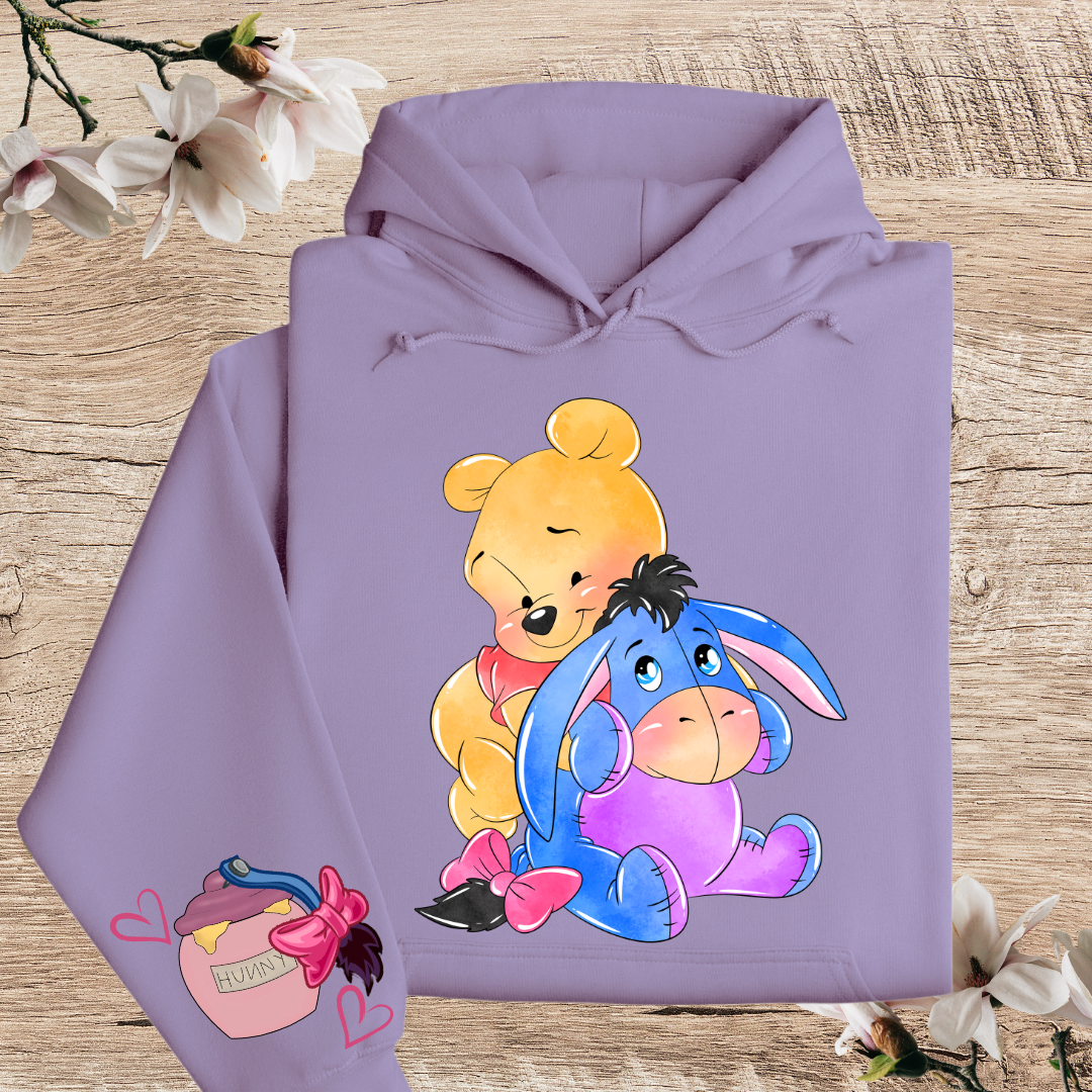 Pooh And Eeyore Pullover Hoodie